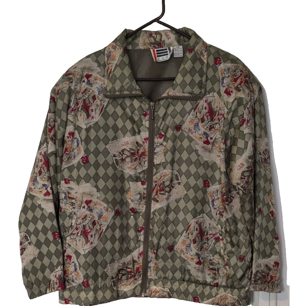 EVR 80’s/90’s 2 Piece Windbreaker Track Jacket Women Size L‎